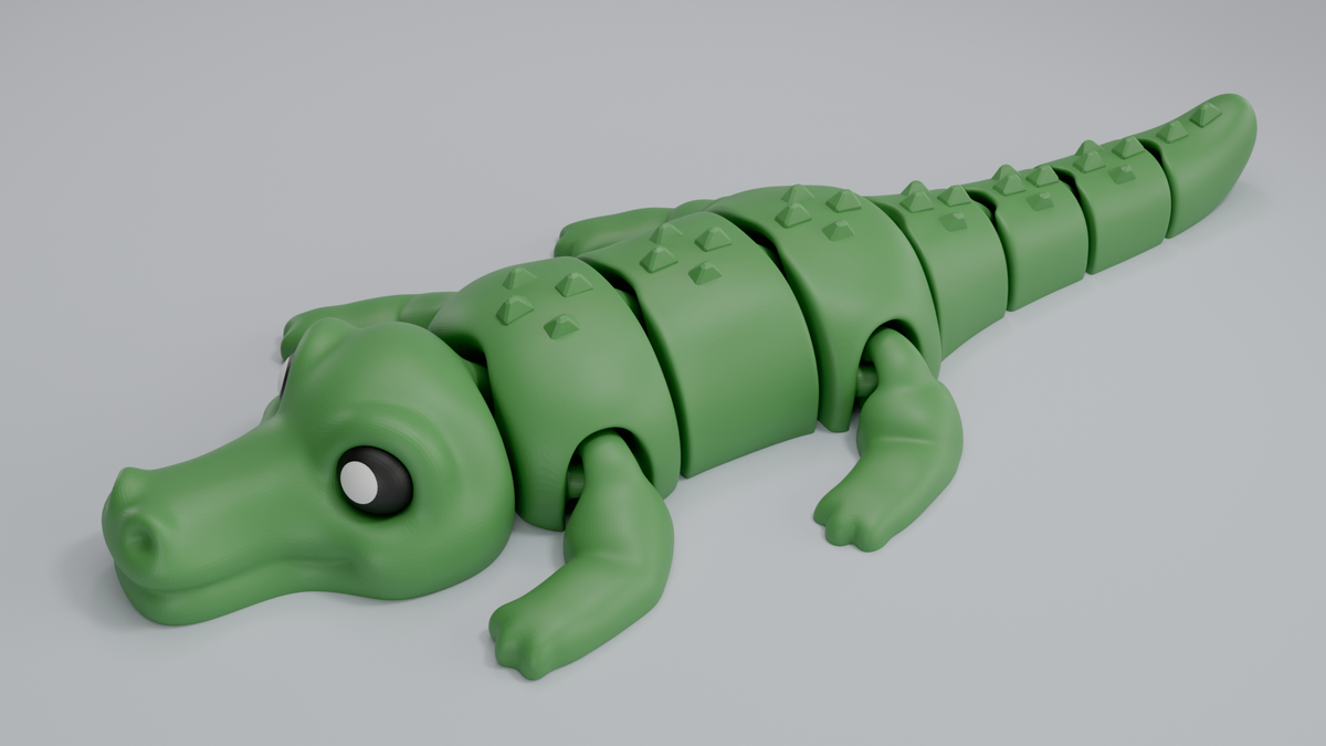 Crocodile - Articulated Keychain Figure - thumbnail 6